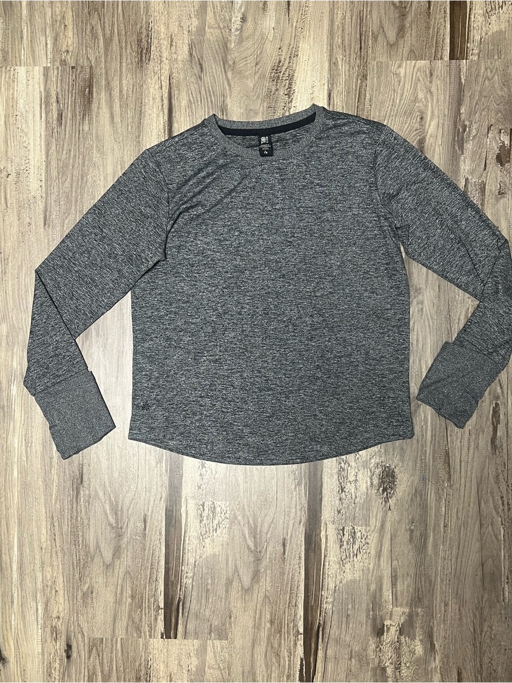 Athleta Girl Uptempo Long Sleeve Top L 12 Heather Gray